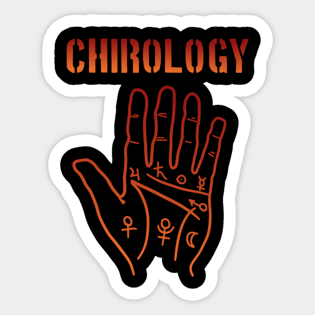 Chirology, Hand reading, Palmistry Sticker by cypryanus